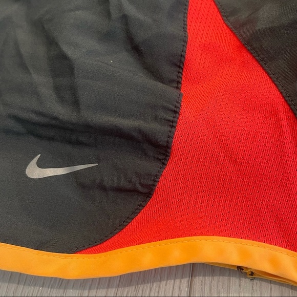 NIKE Gray Brief Lined Running Shorts With Pink And Orange Trim Size XS - Picture 8 of 9